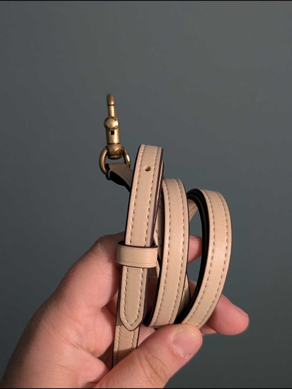 Coach Cozy Shearling Crescent Shoulder Bag in Cream - Picture 6 of 8